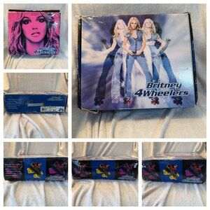 Collectible HTF Britney Spears Sketchers 4 Wheelers Roller Skates Y2K size 8.5